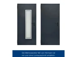 Hörmann Mehrzweck-/Kellertür H8-5 LA (Glas) RAL 7016 Links/Rechts 100 x 200 cm