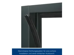 Hörmann Mehrzweck-/Kellertür H8-5 LA (Glas) RAL 7016 Links/Rechts 100 x 200 cm