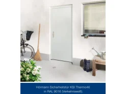 Hörmann Sicherheitstür KSI Thermo46 Verkehrsweiß 87,5 cm x 200 cm DIN L