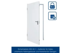 Hörmann Tür-Element mit Eckzarge KSI 40-1 DIN Links 87,5 cm x 200 cm