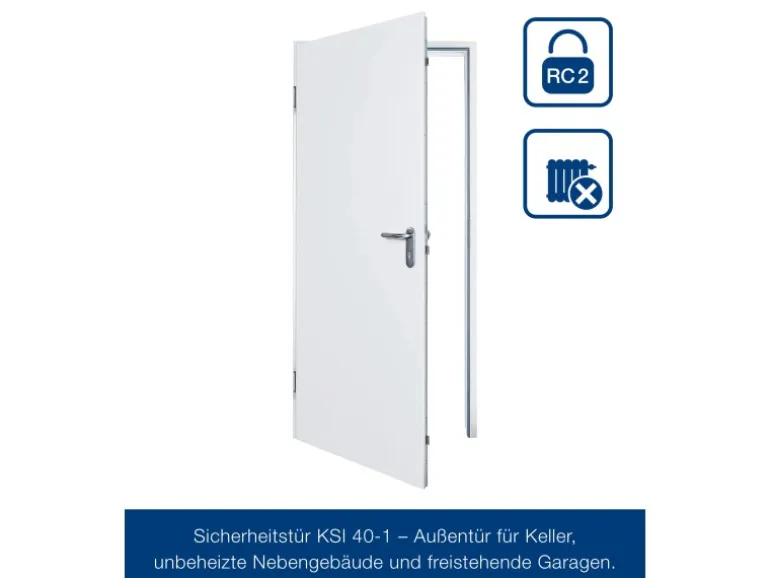 Hörmann Tür-Element mit Eckzarge KSI 40-1 DIN Links 100 cm x 200 cm