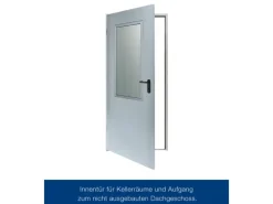 Hörmann ZK Türelement inkl. Drückergarnitur Verzinkt 87,5 x 200 cm DIN L