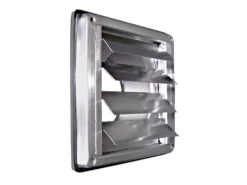 Häusler Lüftungsgitter LG-5010 Edelstahl DIN 100 Überdruck Lamellen Abluftgitter