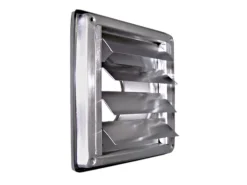 Häusler Lüftungsgitter LG-5010 Edelstahl DIN 100 Überdruck Lamellen Abluftgitter