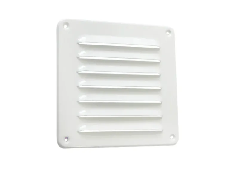 Häusler Lüftungsgitter LG-1616 W Lamellengitter Alu Weiß 155 x 155 Abluftgitter