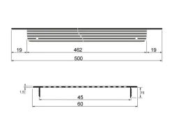 Häusler Lüftungsgitter LG-5006 Weiß PVD Stegblech 500 x 6 0mm Zuluft Abluft Türgitter