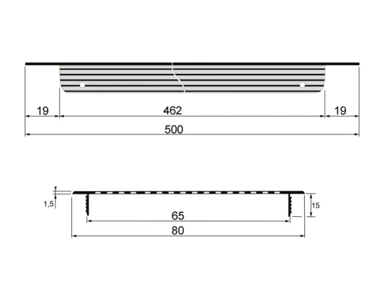 Häusler Lüftungsgitter LG-5008 Weiß PVD Stegblech 500 x 8 0mm Zuluft Abluft Türgitter