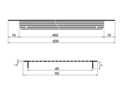 Häusler Lüftungsgitter LG-5006 Weiß PVD Stegblech 500 x 6 0mm Zuluft Abluft Türgitter