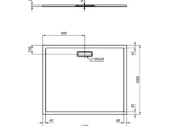 Ideal Standard Duschwanne Extraflach Rechteck 120 cm x 100 cm Weiß