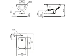 Ideal Standard Wandbidet i.life A Weiß