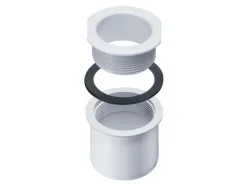 Inefa Ablaufstutzen Kastenrinne PVC DN 50/NW 68 Zum Schrauben Weiß