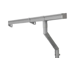 Inefa Dachrinnen Set PVC 2m NW 68 Kastenrinne Spielhaus Grau