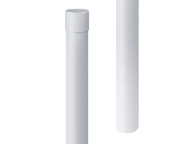 Inefa Fallrohr PVC 200cm DN 75 Weiß Ableitung von Regenwasser