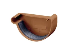 Inefa Rinnenboden Links PVC NW 150 Halbrund Braun Abdichtung Dachrinne