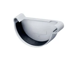 Inefa Rinnenboden Rechts PVC NW 150 Halbrund Grau Abdichtung Dachrinne