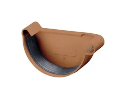 Inefa Rinnenboden Rechts PVC NW 150 Halbrund Braun Abdichtung Dachrinne