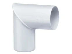 Inefa Rohrbogen 87 Grad PVC DN 50 für Fallrohr Weiß Verbindungselement