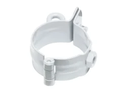 Inefa Rohrschelle mit Gewinde DN 50 Stahl Weiß Befestigung Fallrohr