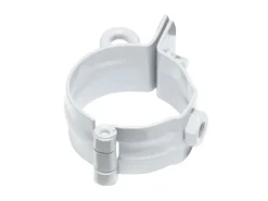 Inefa Rohrschelle mit Gewinde 25x DN 100 Stahl Weiß Befestigung Fallrohr