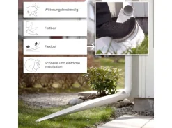 Jardinion Klappbare Fallrohrverlängerung 9 x 150cm für Dachentwässerungssysteme Weiß