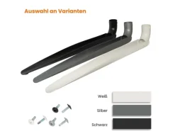 Jardinion Klappbare Fallrohrverlängerung 9 x 150cm für Dachentwässerungssysteme Schwarz