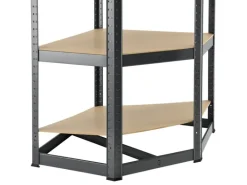 Juskys Eckregal Lagerregal Corner Basic 180 x 70 x 40 cm in Grau