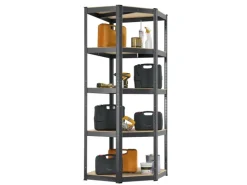 Juskys 3er Regalsystem 1 Corner und 2 Basic Insgesamt 15 Böden mit 2625 kg Tragkraft Grau