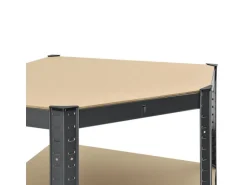 Juskys 3er Regalsystem 1 Corner und 2 Basic Insgesamt 15 Böden mit 2625 kg Tragkraft Grau