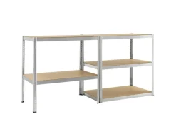 Juskys Lagerregal Basic 200 x 100 x 60 cm Verzinkt