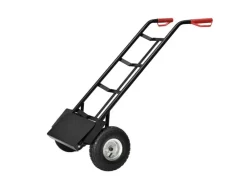 Juskys Sackkarre Basic in Schwarz mit Roten Griffen Klappbar