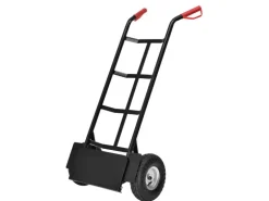 Juskys Sackkarre Basic in Schwarz mit Roten Griffen Klappbar