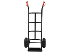 Juskys Sackkarre Basic in Schwarz mit Roten Griffen Klappbar