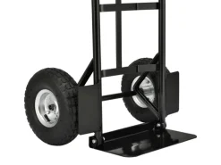 Juskys Sackkarre Basic in Schwarz mit Roten Griffen Klappbar