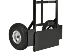 Juskys Sackkarre Basic in Schwarz mit Roten Griffen Klappbar