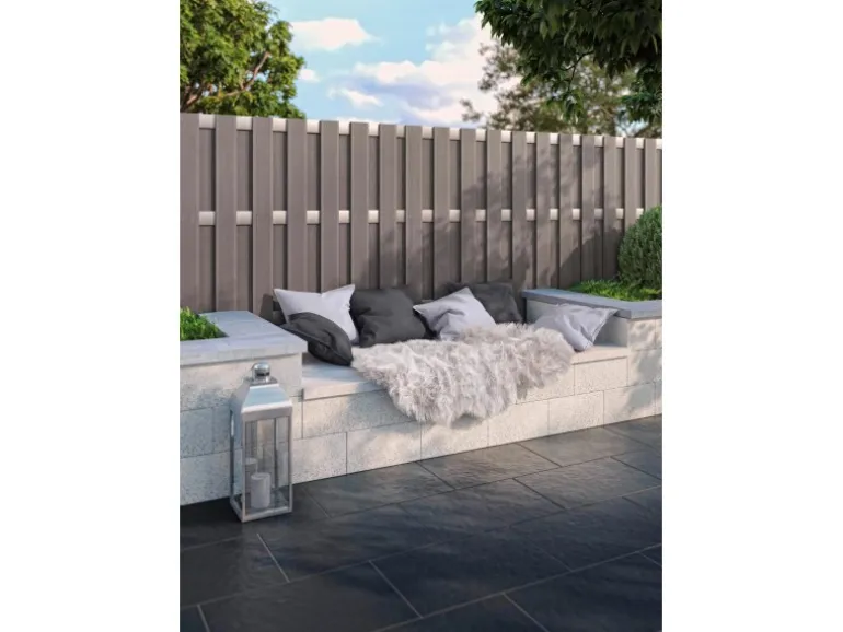 Kann Gartenmauer "Gomera" Normalstein Weiß 40 cm x 20 cm x 20 cm