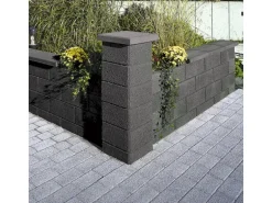 Kann Gartenmauer Normalstein Anthrazit 50 cm x 20 cm x 25 cm