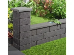 Kann Gartenmauer Normalstein Anthrazit 50 cm x 20 cm x 25 cm