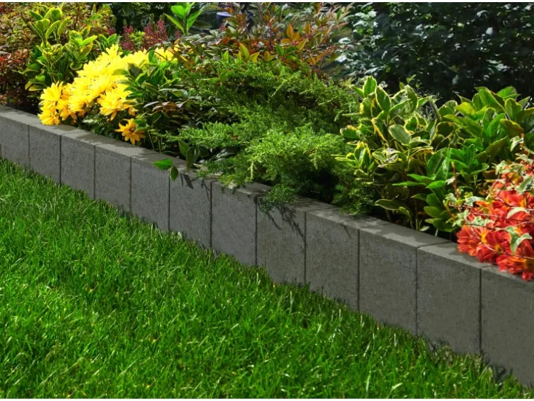 Kann Rechteck Palisadenrandstein Anthrazit 6 cm x 25 cm x 50 cm