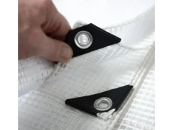 KARAT Abdeckplane Leno Extra Reißfest Wasserdicht mit Ösen 240 g/m² Weiß 3 x 5 m