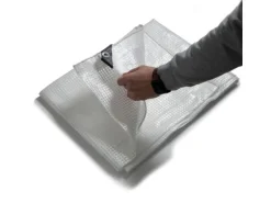 KARAT Abdeckplane Leno Extra Reißfest Wasserdicht mit Ösen 140 g/m² Weiß 3 x 4 m