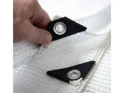 KARAT Abdeckplane Leno Extra Reißfest Wasserdicht mit Ösen 140 g/m² Weiß 3 x 4 m