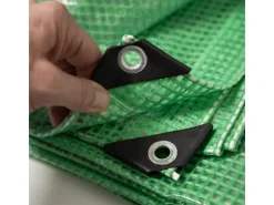 KARAT Abdeckplane Leno Extra Reißfest Wasserdicht mit Ösen 240 g/m² Grün 2 x 3 m