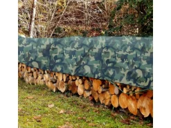 KARAT Abdeckplane Wasserdichte Plane mit Ösen 100 g/m² Camouflage 3 x 4 m