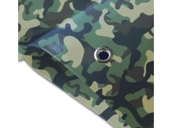 KARAT Abdeckplane Wasserdichte Plane mit Ösen 100 g/m² Camouflage 3 x 5 m