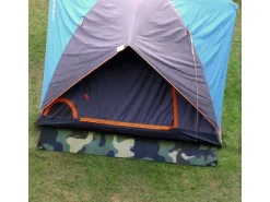 KARAT Abdeckplane Wasserdichte Plane mit Ösen 100 g/m² Camouflage 3 x 5 m