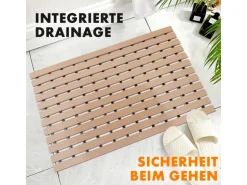 KARAT Antibakterielle Fußmatte mit Drainagefunktion nach Maß Beige 43 x 100 cm