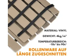 KARAT Antibakterielle Fußmatte mit Drainagefunktion nach Maß Beige 43 x 100 cm