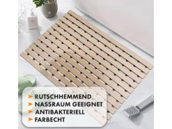 KARAT Antibakterielle Fußmatte mit Drainagefunktion nach Maß Beige 43 x 100 cm