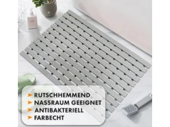 KARAT Antibakterielle Fußmatte mit Drainagefunktion nach Maß Grau 43 x 100 cm