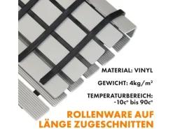 KARAT Antibakterielle Fußmatte mit Drainagefunktion nach Maß Grau 43 x 100 cm